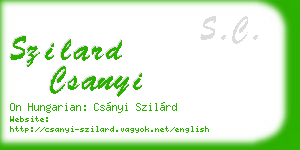 szilard csanyi business card