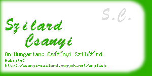 szilard csanyi business card